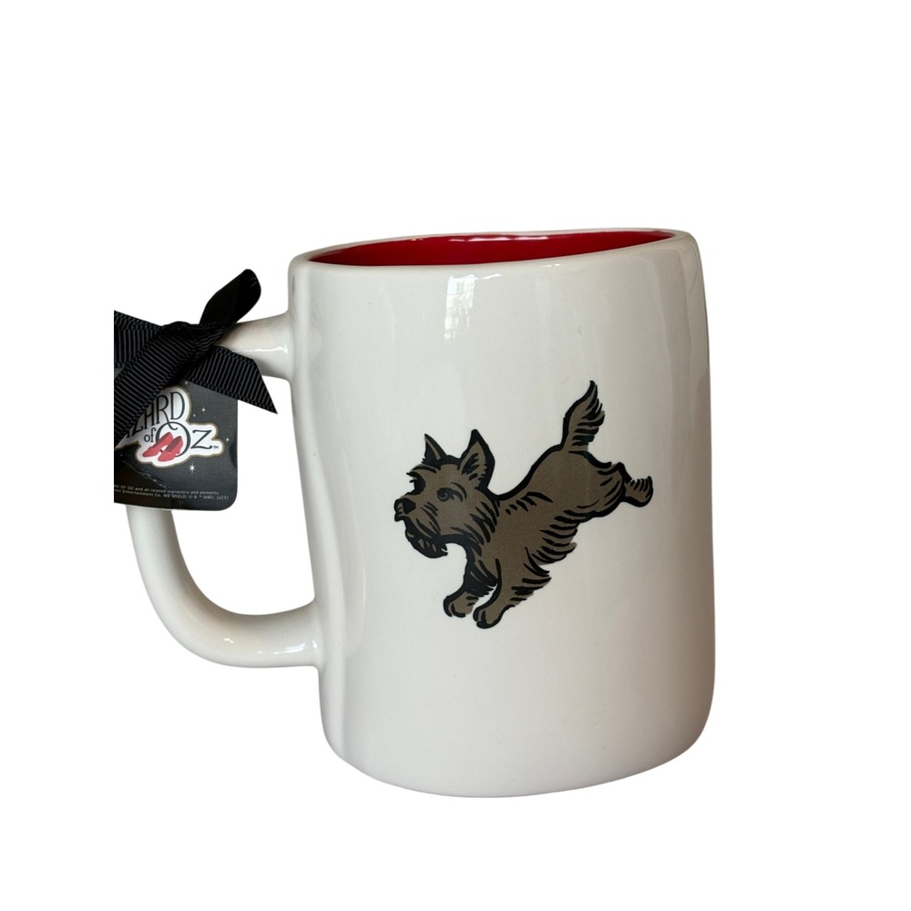 Rae Dunn Wizard of Oz Toto Coffee Mug Red Interior Ceramic Dog Cup New